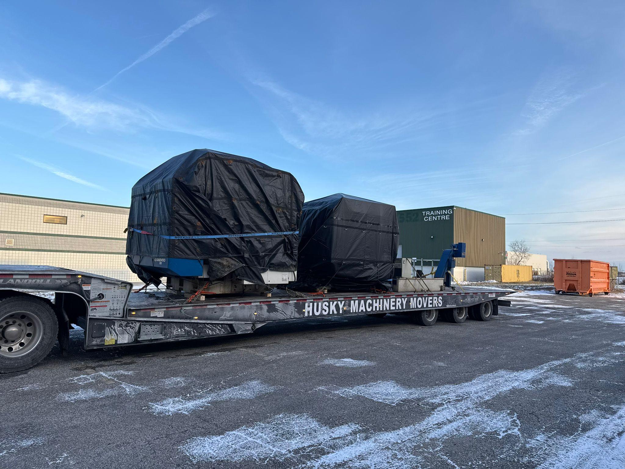 Complete plant relocation project showing systematic disassembly and transfer of production line equipment